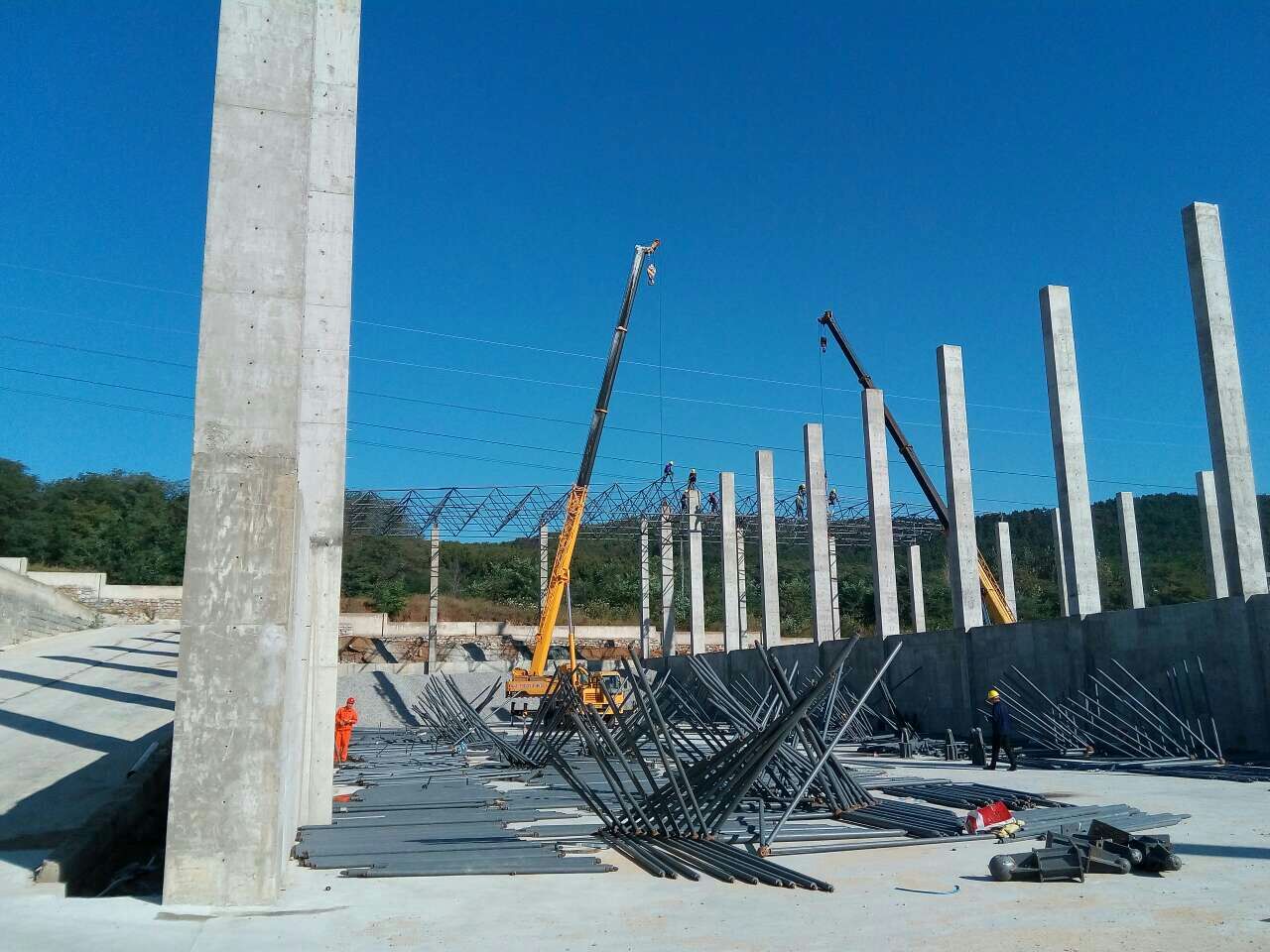 秦皇岛威海搅拌站网架